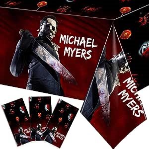 Halloween Tablecloth Horror Movie Theme Rectangle Halloween Table Covers Disposable Plastic Tablecloth for Halloween Party Decorations 3Packs 70 * 43 inch
