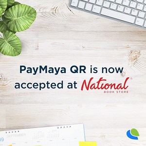 #PayMayaQR is now accepted at all National Book Store branches! 📚 Now you can pay for your books and school or office needs using just your phone and PayMaya app. Just look for the PayMaya QR code at the counter, scan it using your app, input the amount, and press Pay! | Maya
