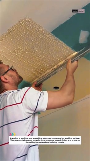 Perfect Ceiling Skim Coating Process | Smooth Drywall Finishing