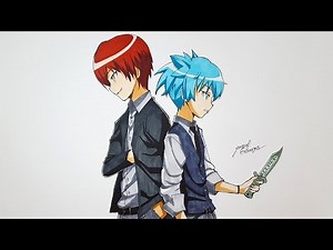 Drawing Nagisa & Karma From Ansatsu Kyoushitsu