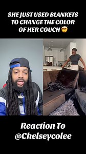 855K views · 20K reactions | She just used blankets to change the color of her couch 勞Reaction to @Chelseycolee #diy #diyhomedecor | Lifesbook_ceo | Facebook