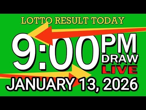 LIVE 9PM LOTTO RESULT TODAY JANUARY 13, 2026 #2D3DLotto #9pmlottoresultJanuary13,2026 #swer3result
