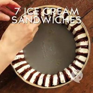 Layered Ice Cream Cake! Full recipe: http://www.food.com/recipe/layered-ice-cream-cake-237495 | Happy Living