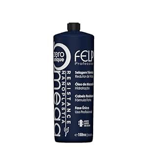 Felps Professional Omega - Thermal Sealing and Zero Unique Nanoplasty - Straightening & Smoothing Hair Treatment - Brazilian Keratin Blowout - Formaldehyde Free 1L/33.81oz