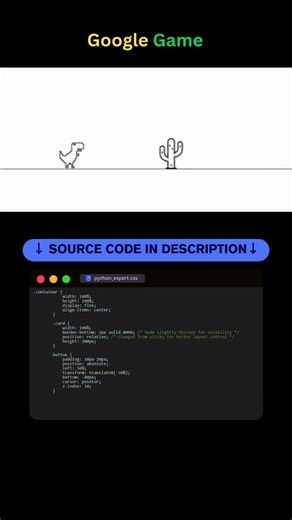 Google Dino Game – JavaScript Clone in 30 Seconds! #coding #programming #googlegame #dinogame #dino