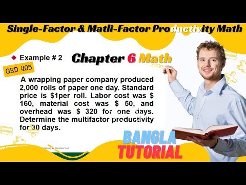 How to Calculate Labor Productivity & Multifactor Productivity in Bangla | GED 405 | Bangla Tutorial