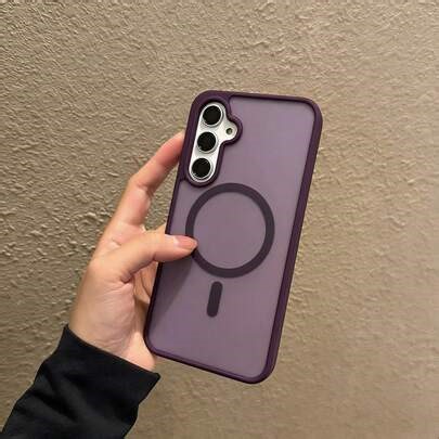 Premium Frosted Magnetic Phone Cover Designed For Galaxy S25Ultra S26Ultra S24, S23 FE A55, A56 A16, It Also Applies To The Galaxy A26 A36 S24 And A17 Models.Featuring A Complete Camera Protection, Integrated Lens Film, A Soft Touch, Fingerprint Resistance, Wireless Charging Capability, And Shockproof Design. | SHEIN