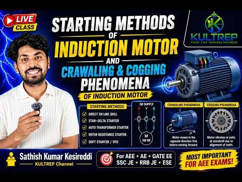 Starting Methods of Induction Motor | Crawling & Cogging Phenomena Explained | AEE Telugu | KULTREP