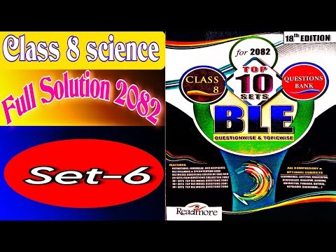 SET-6 | Science | Class 8 | BLE | Readmore Publication | Gen-Z explain