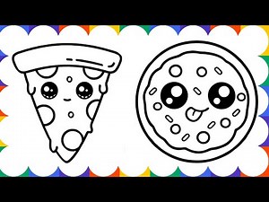 How to Draw a Yummy Pizza | Easy Pizza Drawing for Kids & Beginners