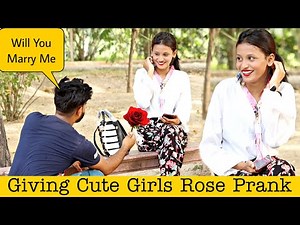 Giving Cute Girls Rose Prank With a Twist ‪@ThatWasCrazy‬