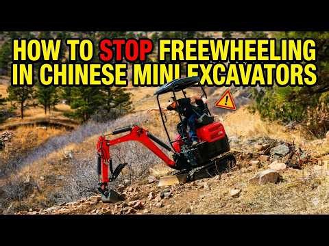 DANGEROUS Hills! Stopping a Chinese Mini Excavator from Freewheeling