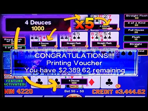 Insane Video Poker Split Card Session - HUGE Wins!