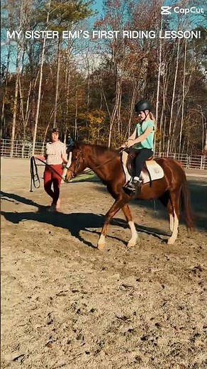 Emi’s first riding lessonnn
