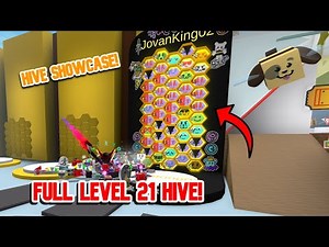 Full LEVEL 21 Hive in Bee Swarm Simulator! (Hive Showcase)