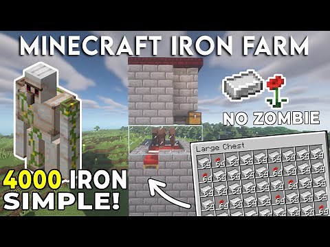 Minecraft Iron Farm Tutorial 1.18 Unlimited Iron Golem Farm