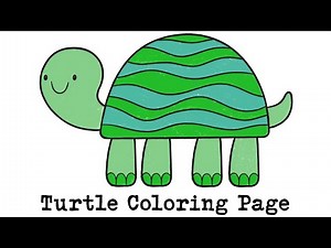 TURTLE - Coloring Pages For Kids - Toddlers Pre K Kindergarten*FREE Printables*DRAWING FUN FOR KIDS