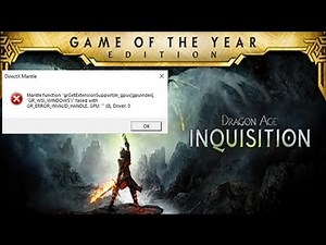 Dragon Age : inquisition mantle error Fix