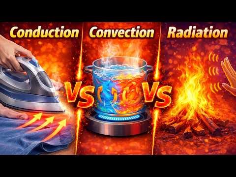 Conduction vs Convection vs Radiation || Modes of Heat Transfer #physics #thermodynamics