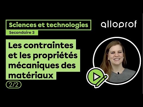 Les contraintes et les propriétés mécaniques des matériaux 2/2 | Sciences et technologies | Alloprof