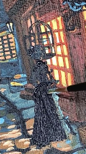 Harry Potter Fan Art: Diagon Alley #harrypotter #fanart #acrylicpainting #art #movies