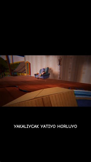 KOLTUKTA YATIYO HORLUYORRR #helloneighbor #shorts