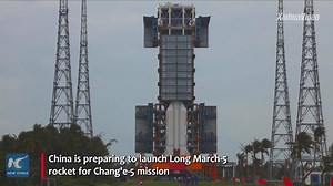 11K views · 1K reactions | China prepares to launch its carrier rocket, coded as Long March-5 Y5, for the Chang'e-5 lunar mission later this month. The rocket has been vertically transported to the launching area in S China's Hainan #LunarMission | China Xinhua Sci-Tech | Facebook