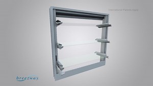 Altair Louver in a Makani Frame open - 3D model by Breezway Louvre Windows (@breezway)