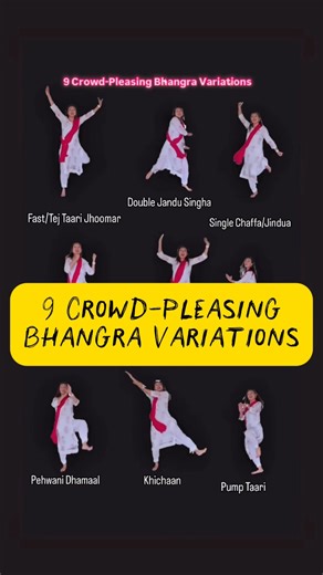 Sus on Instagram: "These 9 common Bhangra steps include arms, directional, turn, and jump variations. #bhangrasteps #bhangravariations #bhangratemplate #mybhangrajourney"
