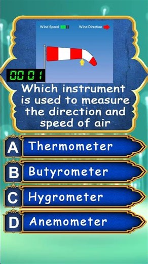 Which instrument is used to measure the direction and speed of air