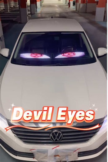 Custom Devil eyes led car light,USB powered,add any text or logo-perfect for night rides.#trucklights #carlights #leddisplay #ledlight #truck #cargoodthing #devileyes #led #evileyes #devileyes