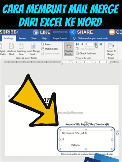 Tutorial Mail Merge: Cara Membuat Mailings dari Excel ke Word