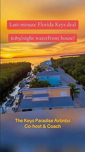 Last-minute getaway! Waterfront house in Key Largo is available next week only for $189/night