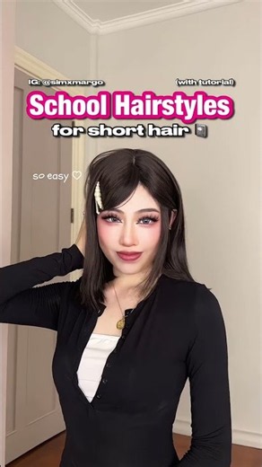 short hair hairstyles you can do for school!💖