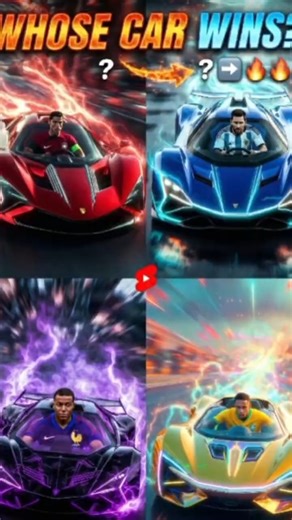 Messi, Neymar, Mbappe vs Ronaldo's Car 😲 whose car best..? #aironaldo #football #messi#neto #messi
