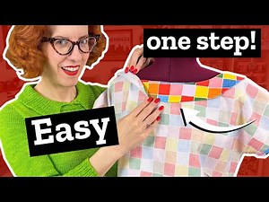 Interface & seam your facings in ONE easy sewing trick (No hemming!)
