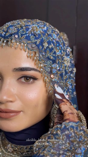 Bridal hijab tutorial 😍insta:sheikhs_bridal_makeover ☎️:9061930073 #wedding #bridalmakeup #hijabi