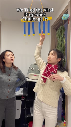 We Tried the Viral Drop Stick Challenge 😱#DropStickChallenge #ReactionChallenge #ViralChallenge #TwoPlayerGame #EpicFail