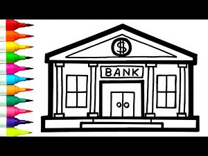 Bank Drawing || How To Draw A Bank Step by Step || Draw Bank | Hospital Drawing 🏦 🏥