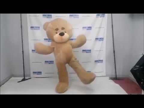 Giant custom teddy bear costume test : amazing mascots