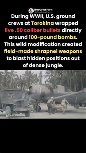 Why WWII Mechanics Wrapped Live Bullets Around Bombs #Shorts