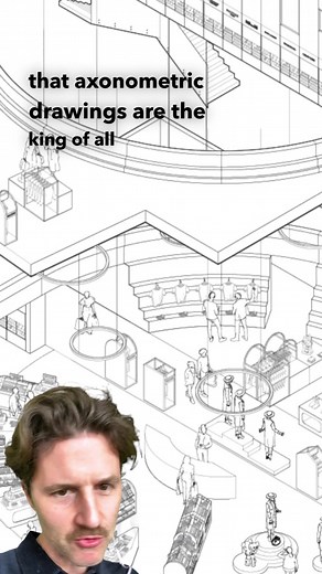 Unlocking the power of Rhino, AutoCAD, and Illustrator to create stunning axonometric drawings! Check out this behind-the-scenes look at our creative process 🎨🤩 #architecture #design #digitalart #axonometricdrawing