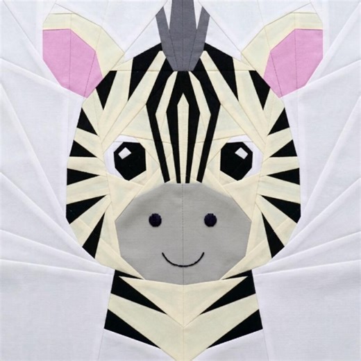 Zebra Quilt Block Pattern – Foundation Paper Piecing PDF - Etsy