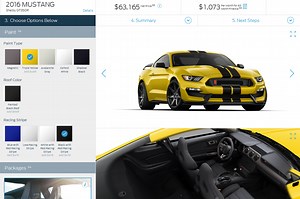 2016 Ford Shelby GT350 Mustang Build-Your-Own Tool Goes Live