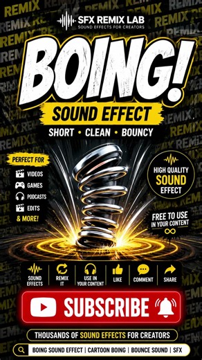 Boing Sound Effect | Cartoon Boing Bounce Spring SFX
