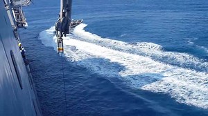 We got our 11m RHIB in the water! Currently conducting small boat ops in the beautiful blue waters of White Beach, Okinawa. | USS GREEN BAY (LPD 20)