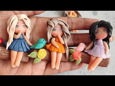 Clay Dolls Handmade Without Mould | Cold Porcelain Clay | Clay Craft Ideas | Air Dry Clay