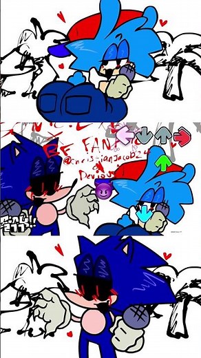 FNF Kawaii - Sonic.exe VS Encore Boyfriend Fan Fiction (FNF MOD) #shorts