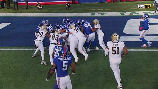 Kendre Miller gets help from his teammates on pile-pushing TD | Saints-Giants Highlights | 2024 NFL Week 14