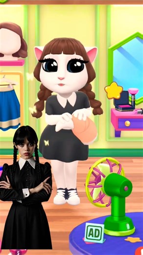 Wednesday Addam's Cute Puppy Eyes?! 🖤👀#WednesdayAddams #CuteEyes #PuppyEyes #AngelaCosplay